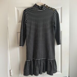 Kate Spade Black and White Striped Dress